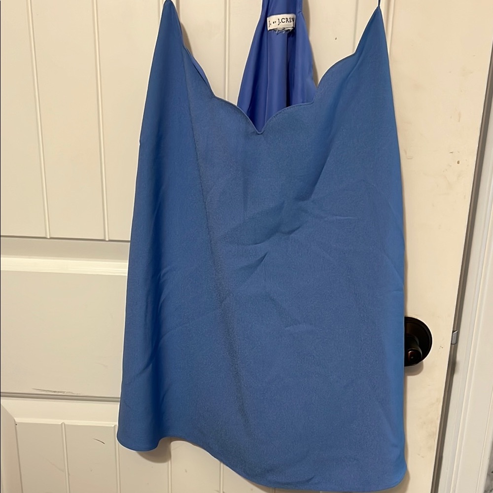 Periwinkle Blue Scalloped tank top